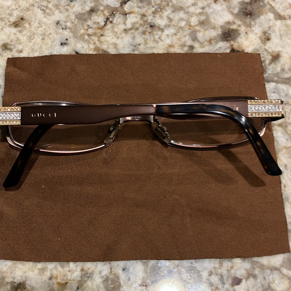 🎈🍃 GUCCI | GG 2769 / Strass Eyeglasses, Case & Box Bronze Italy - Picture 4 of 15